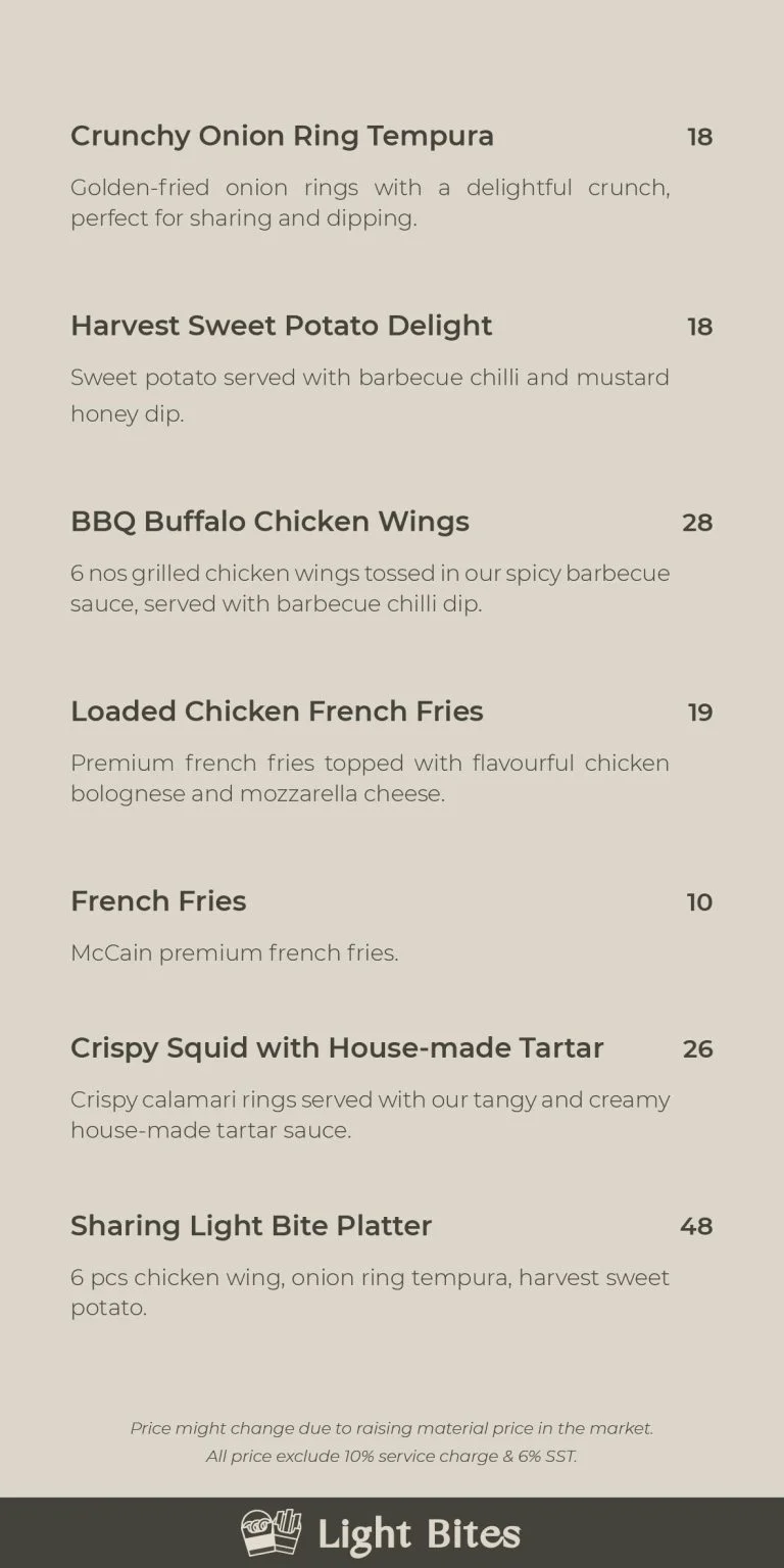 Giggles Gastro Food Menu