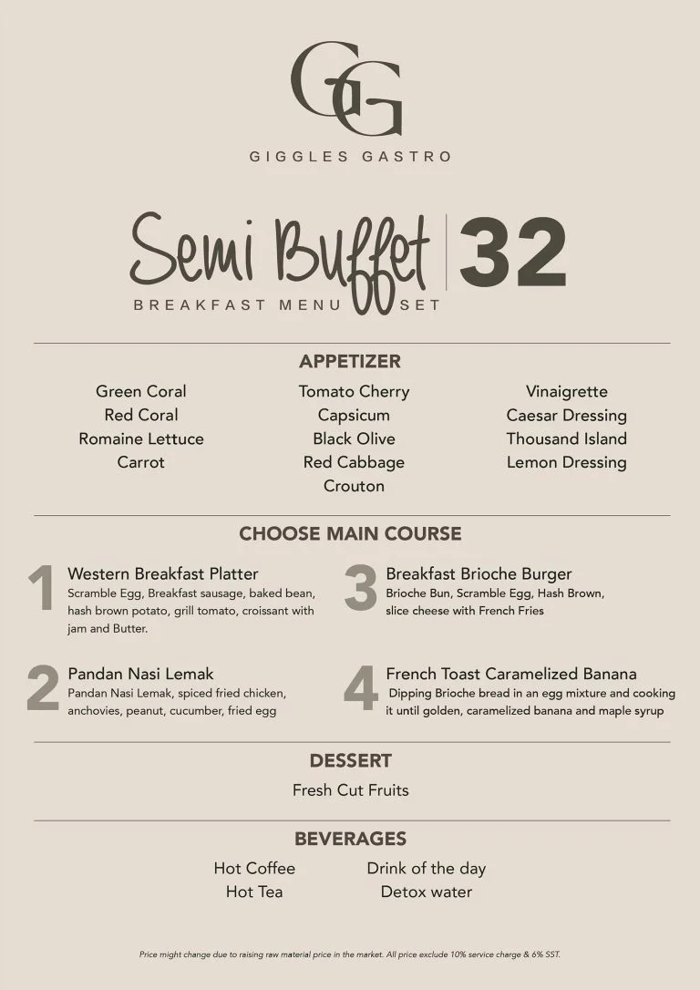Giggles Gastro Food Menu